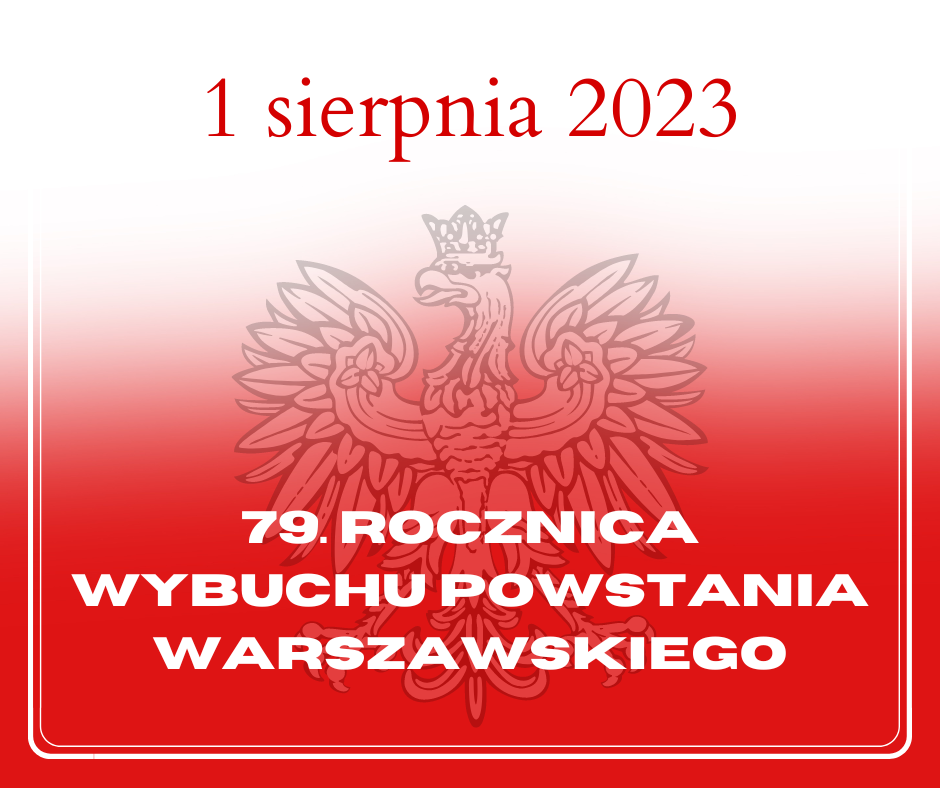 Grafika informacyjna w polskich barwach narodowych, z napisem 